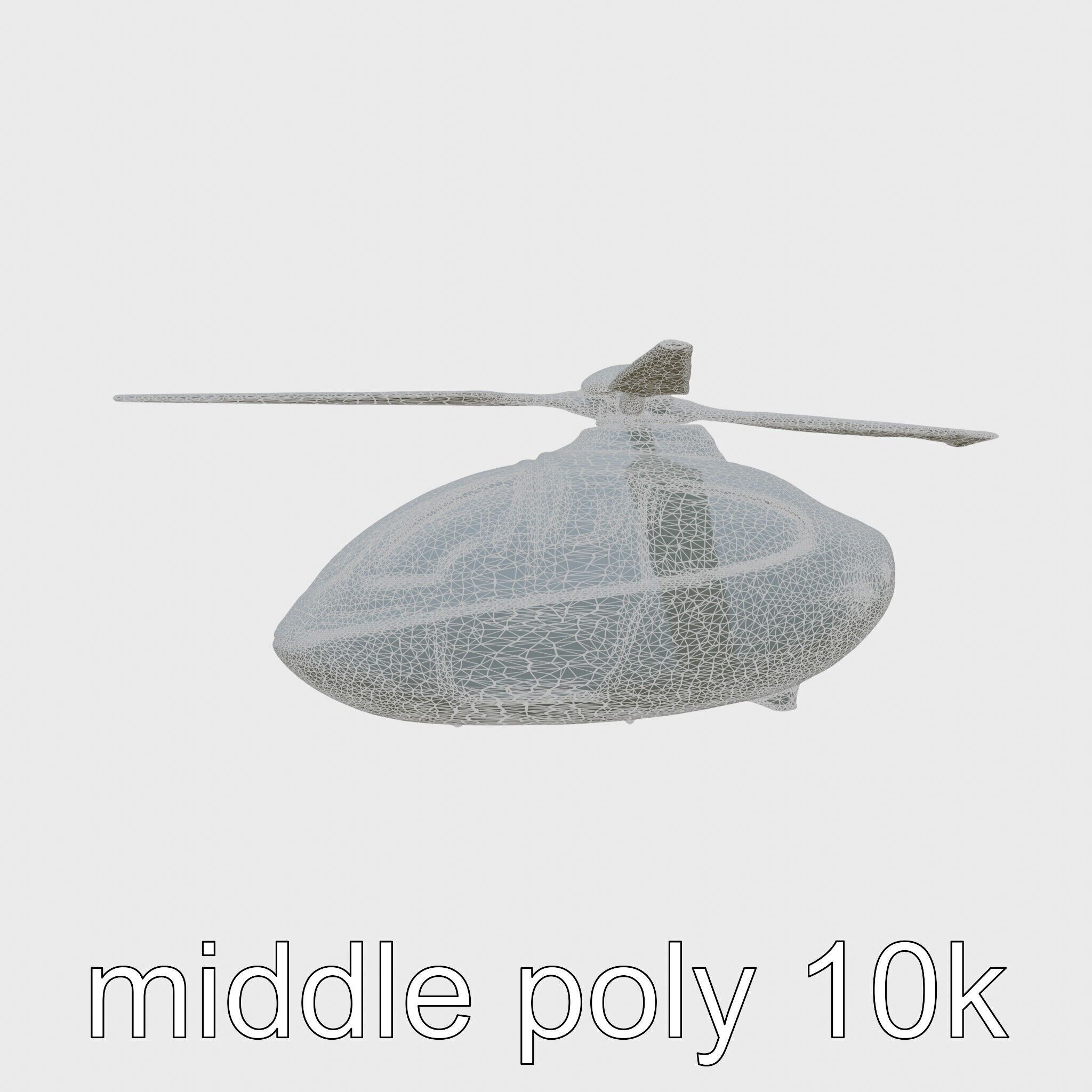 Futuristic Flying Taxi Helicopter Design Low-poly 3D model_25