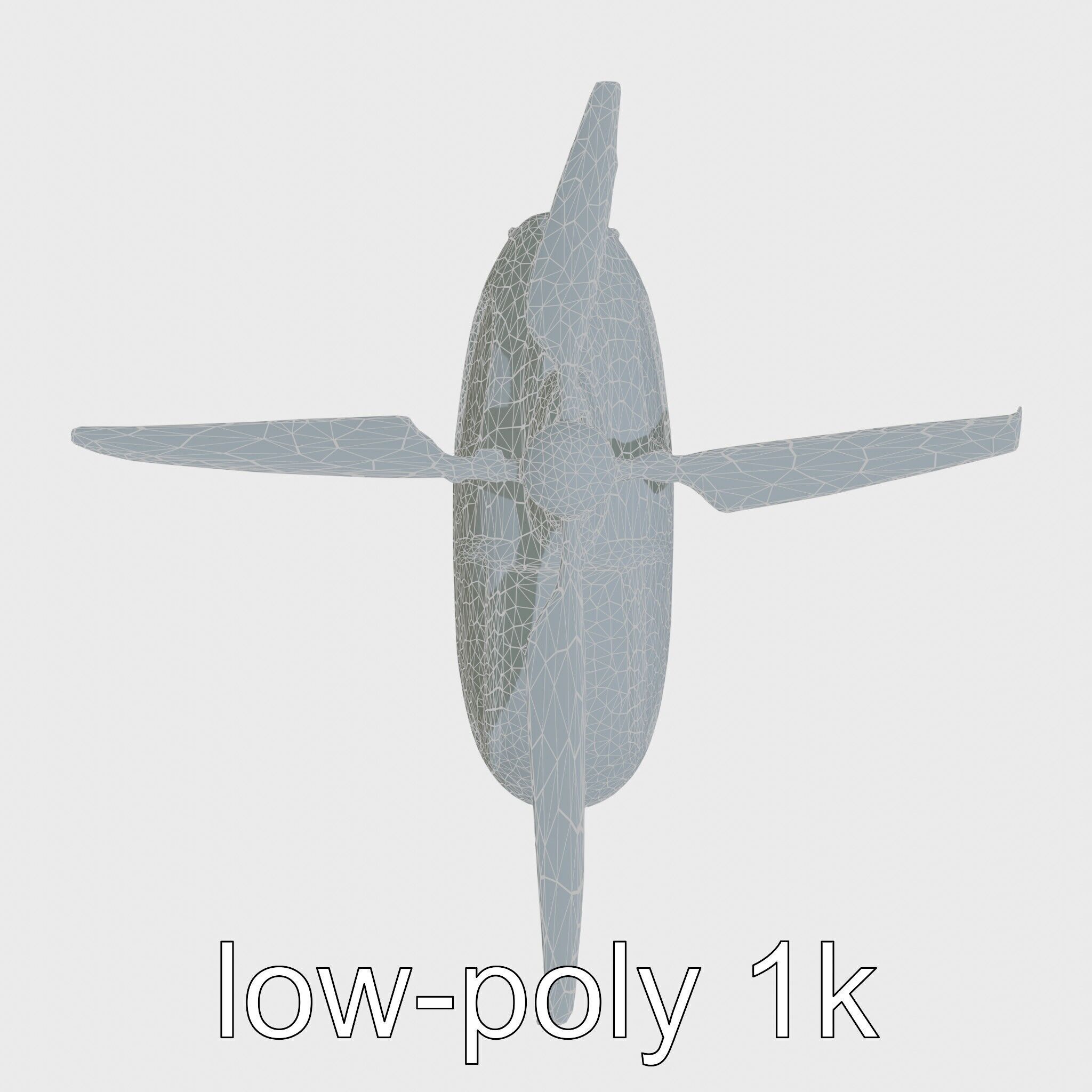 Futuristic Flying Taxi Helicopter Design Low-poly 3D model_28