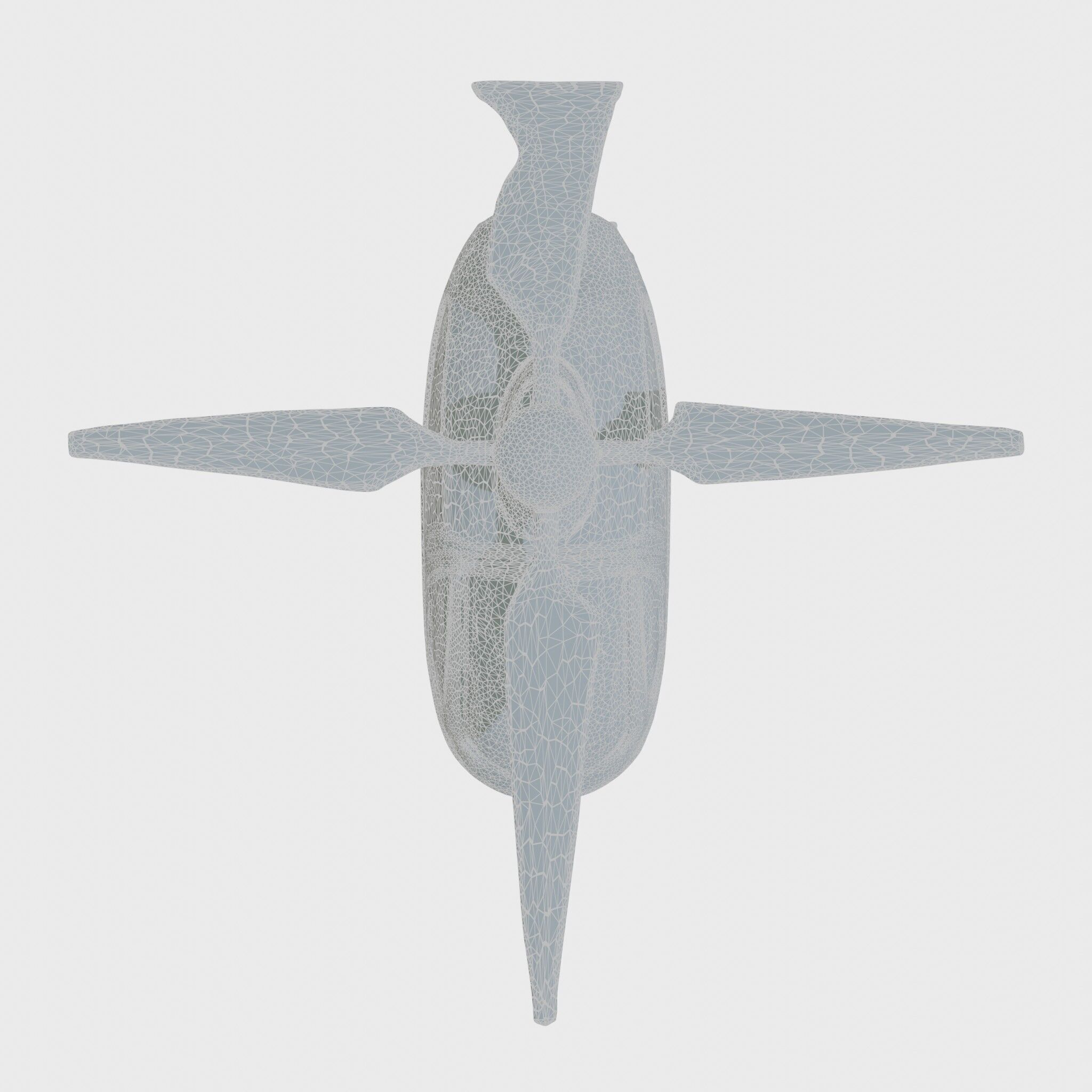 Futuristic Flying Taxi Helicopter Design Low-poly 3D model_23