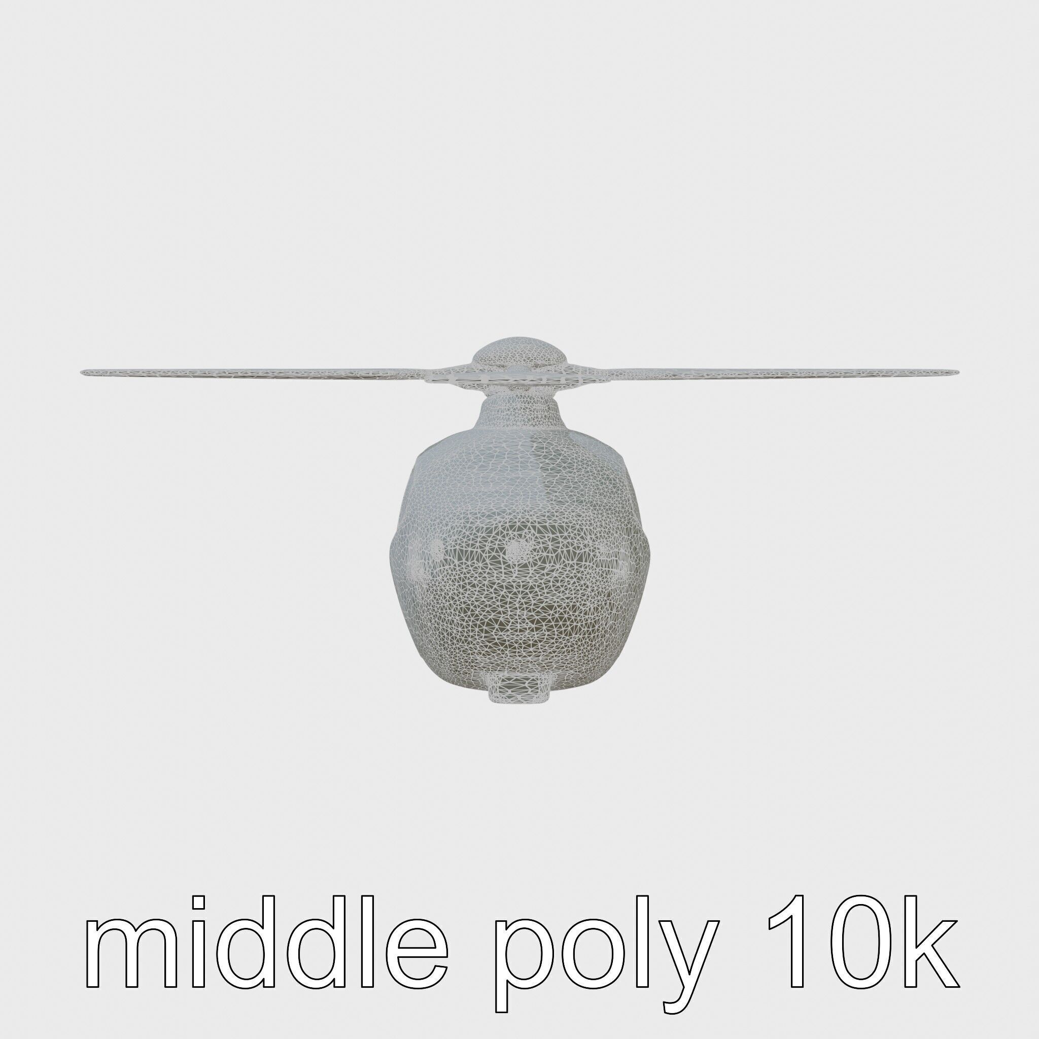 Futuristic Flying Taxi Helicopter Design Low-poly 3D model_5