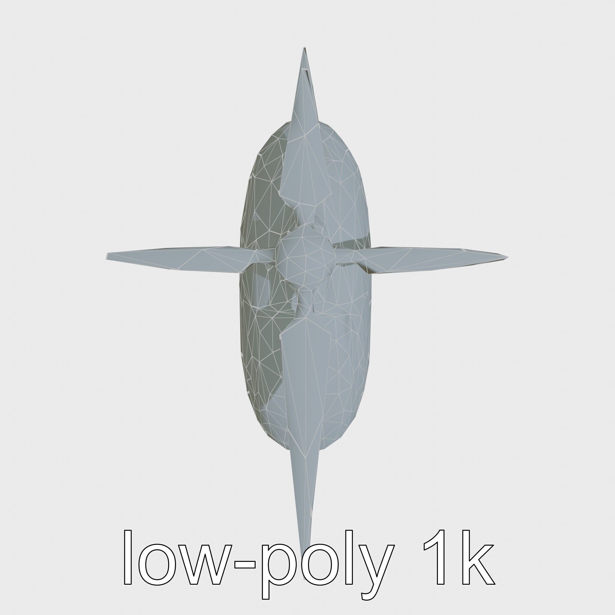 Futuristic Flying Taxi Helicopter Design Low-poly 3D model_29