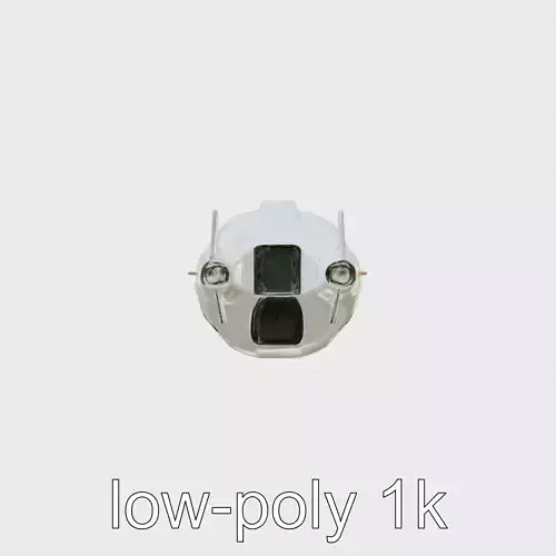 Futuristic Flying Taxi Concept Vehicle Low-poly 3D model