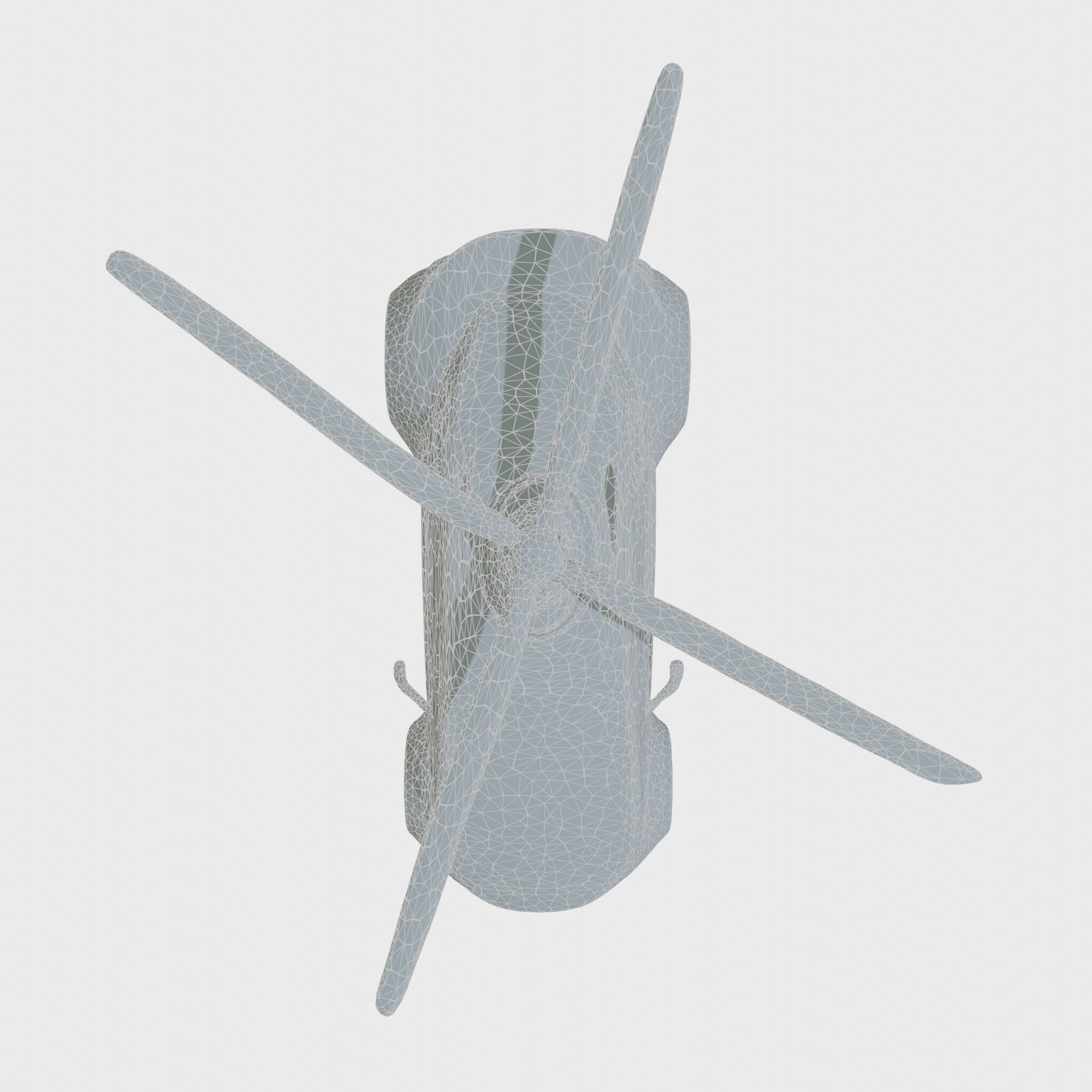 Futuristic Flying Taxi Vehicle Design Low-poly 3D model_13