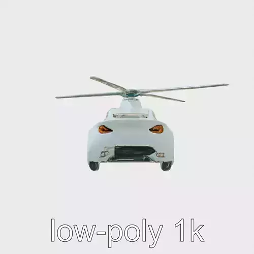 Futuristic Flying Taxi Vehicle Design