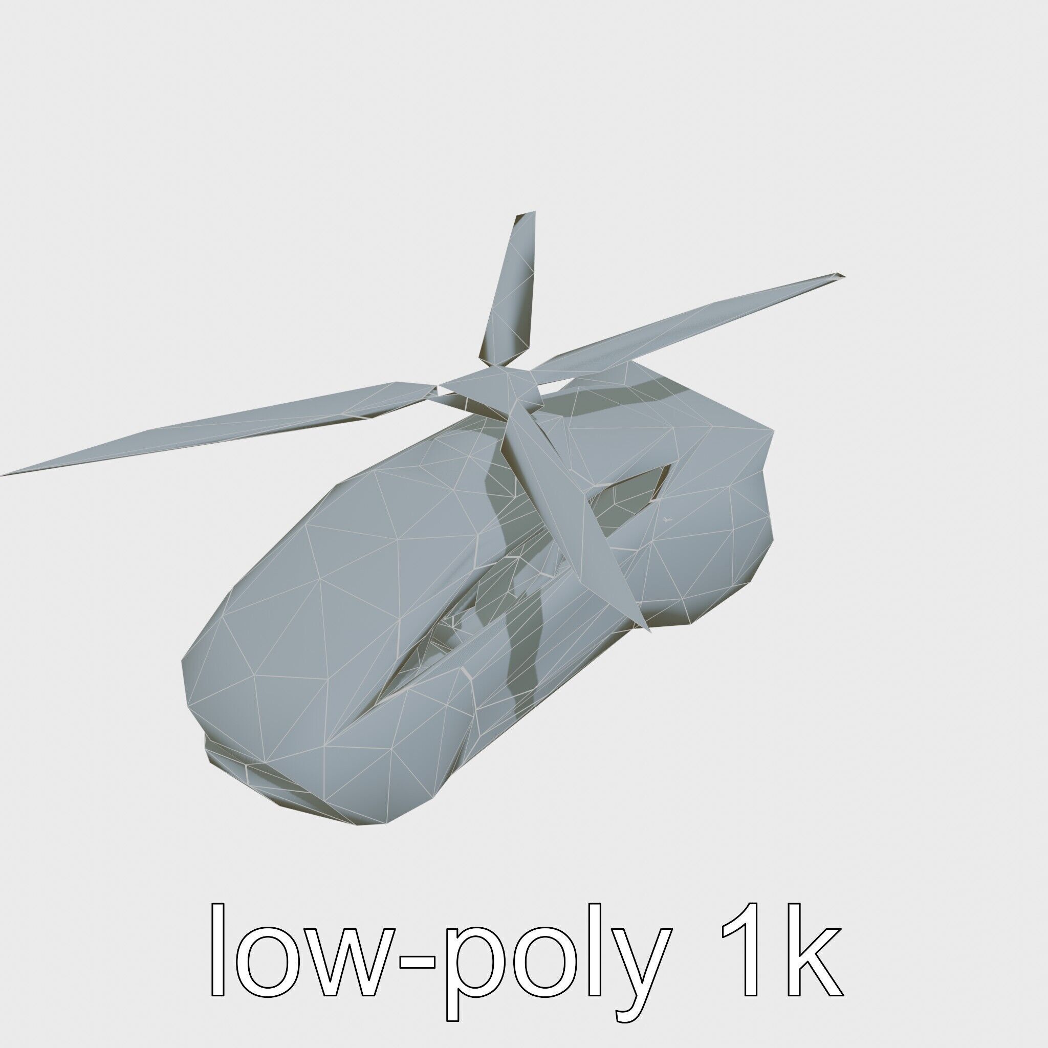 Futuristic Flying Taxi Vehicle Design Low-poly 3D model_24