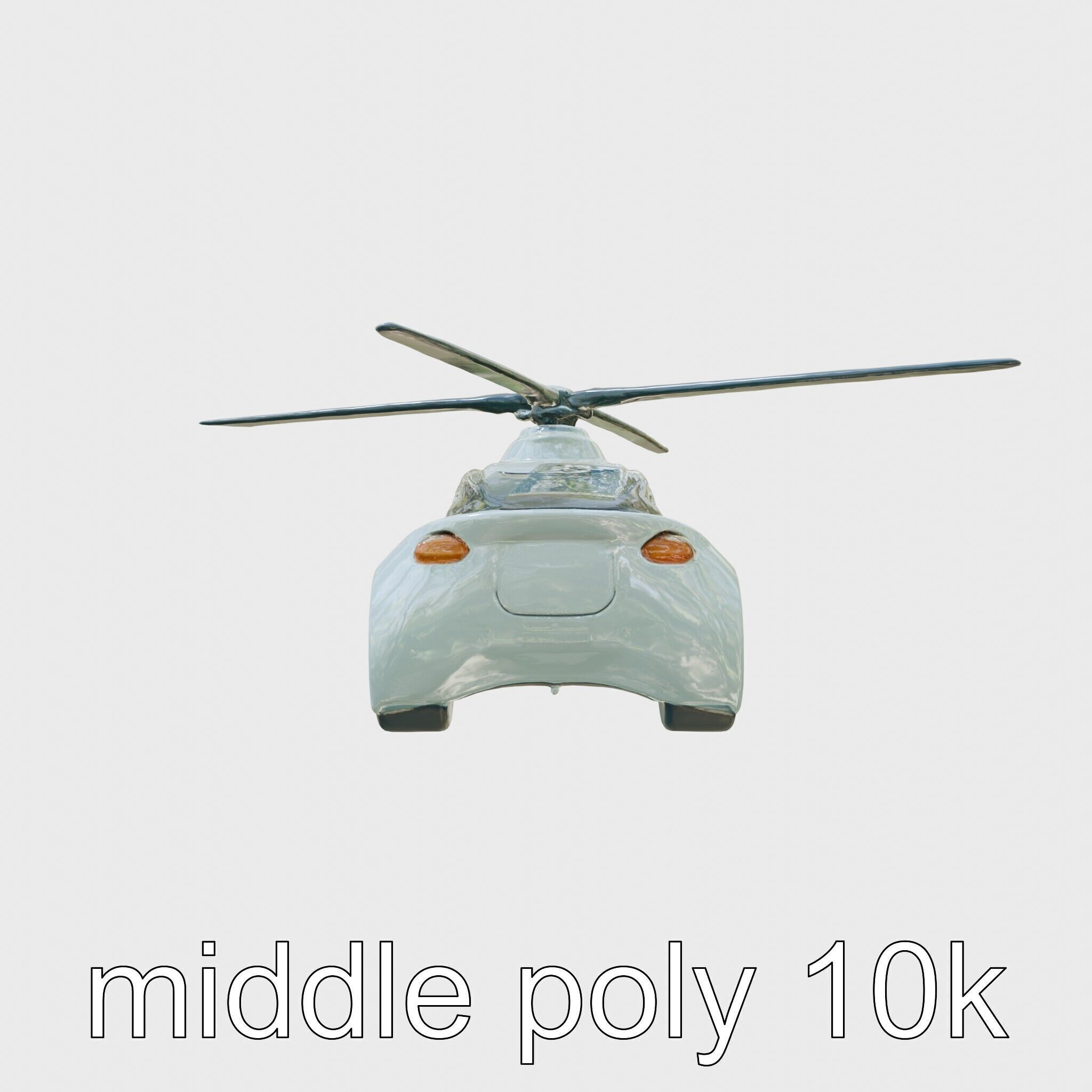 Futuristic Flying Taxi Vehicle Design Low-poly 3D model_2