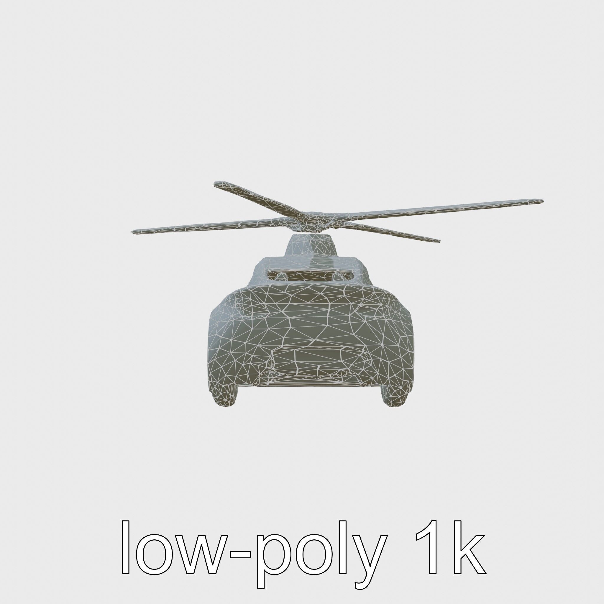 Futuristic Flying Taxi Vehicle Design Low-poly 3D model_6