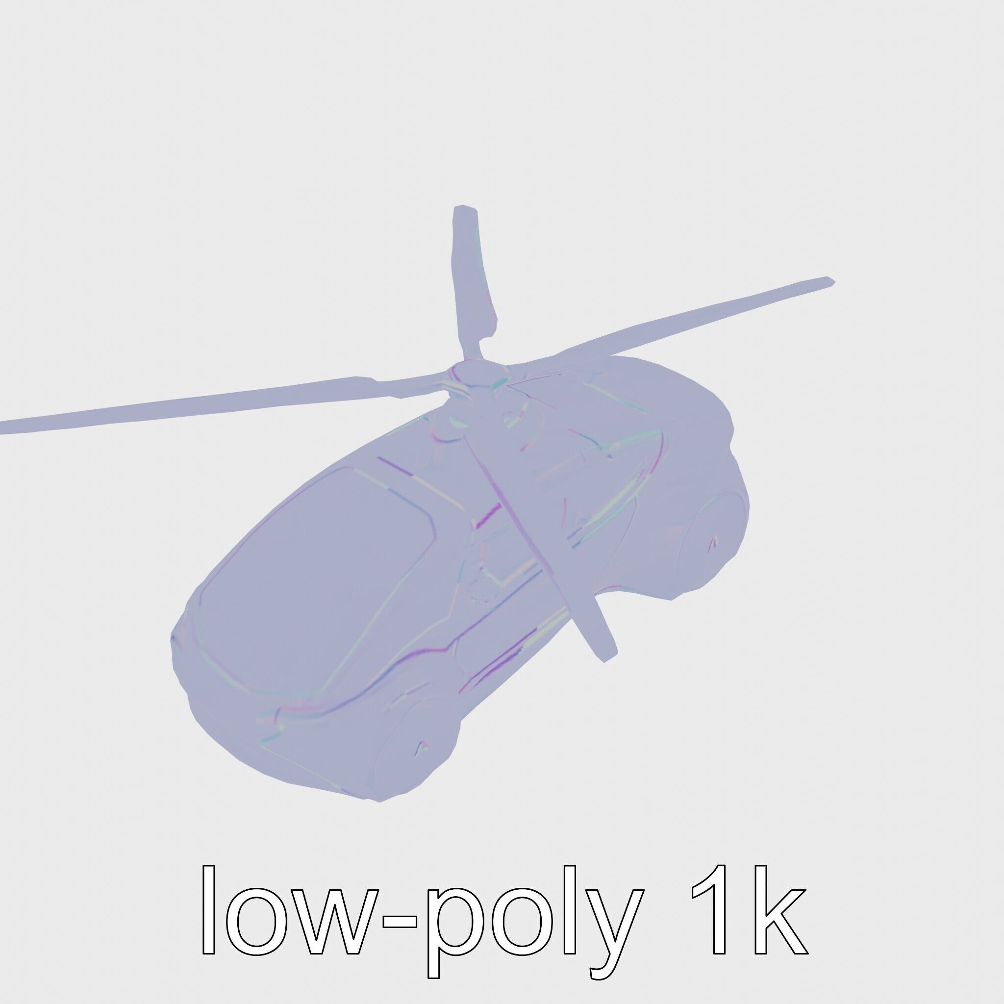 Futuristic Flying Taxi Vehicle Design Low-poly 3D model_12