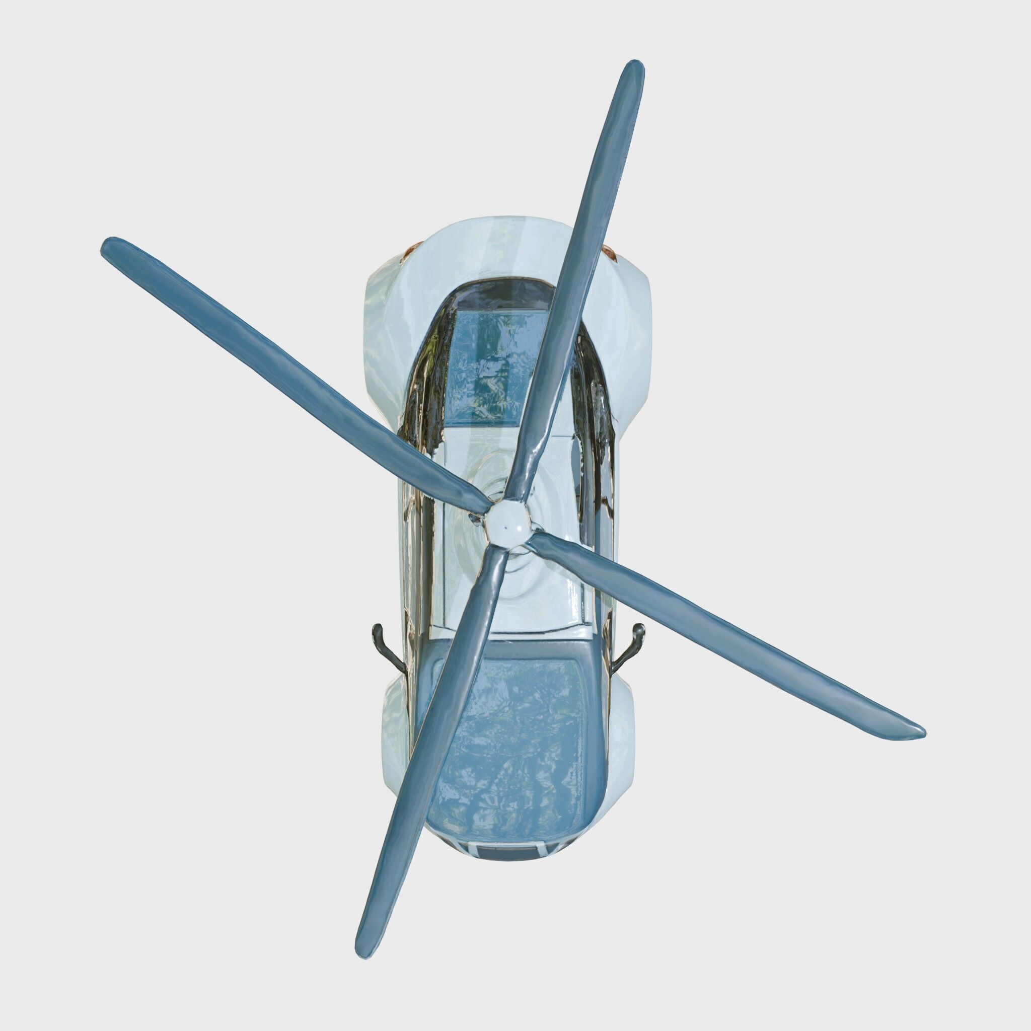 Futuristic Flying Taxi Vehicle Design Low-poly 3D model_25