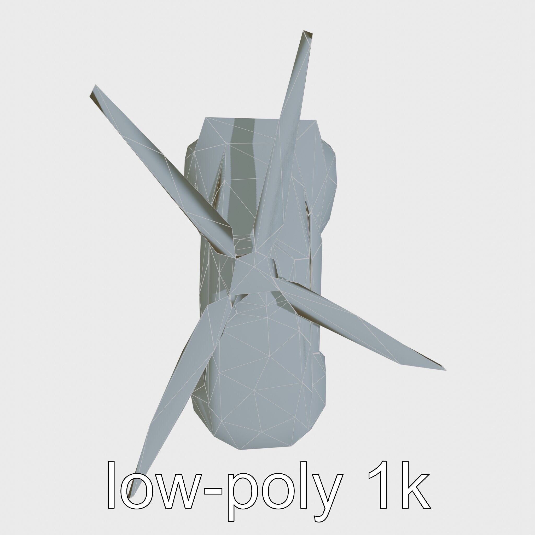 Futuristic Flying Taxi Vehicle Design Low-poly 3D model_17