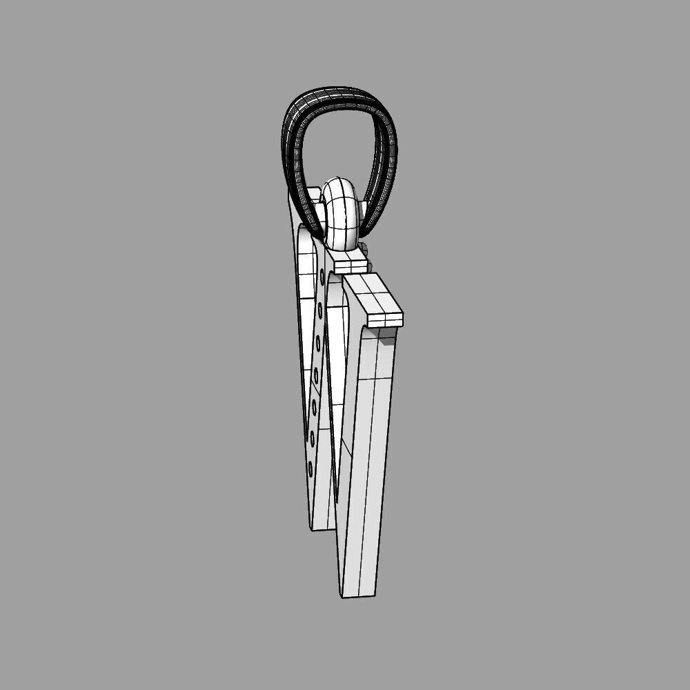 Alphabet Latin with gems W 3D print model_24