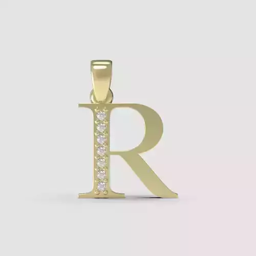 Alphabet Latin with gems R