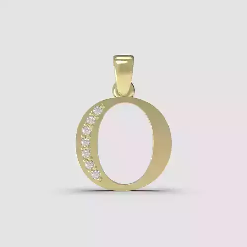 Alphabet Latin with gems O