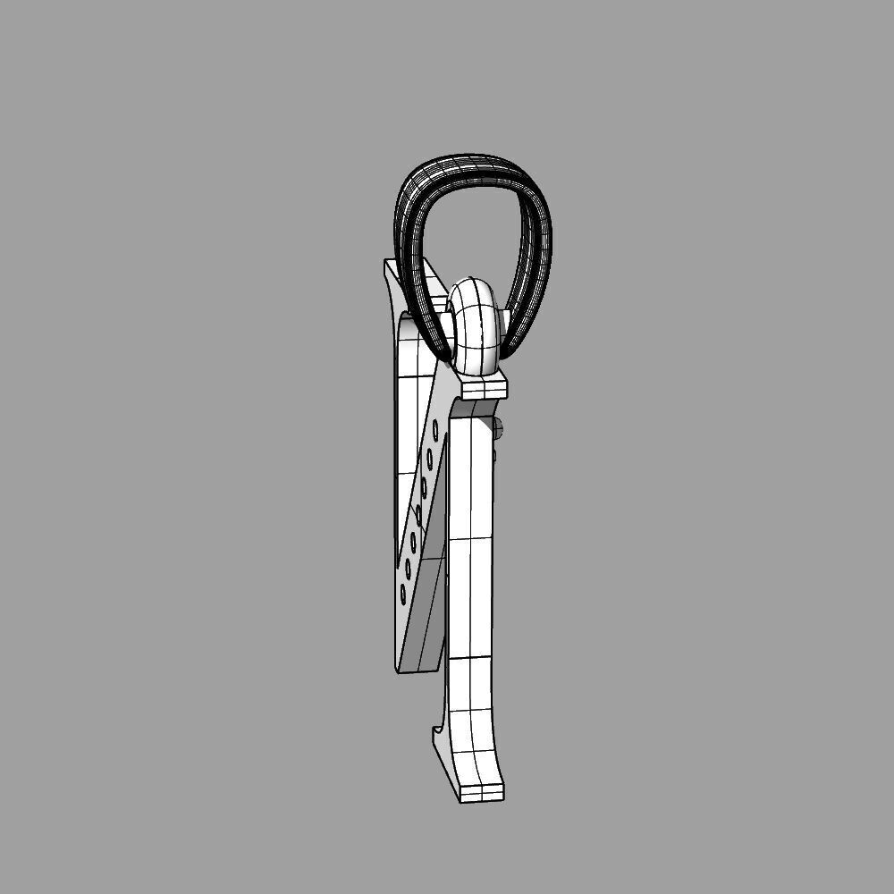 Alphabet Latin with gems N 3D print model_24