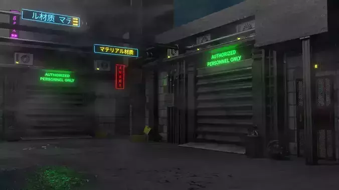 Cyberpunk Street Scene