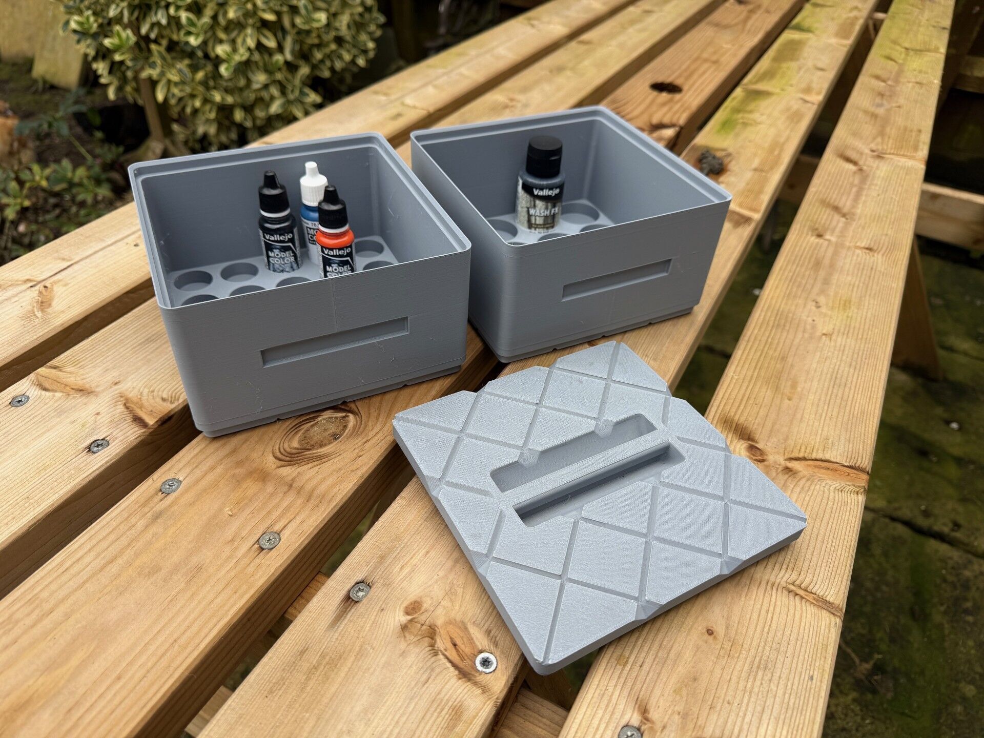 Stackable Vallejo 35ml Wash Bottle Storage Boxes 3D print model_3