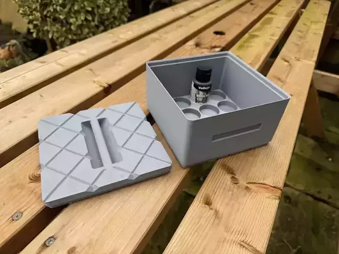 Stackable Vallejo 35ml Wash Bottle Storage Boxes 3D print model