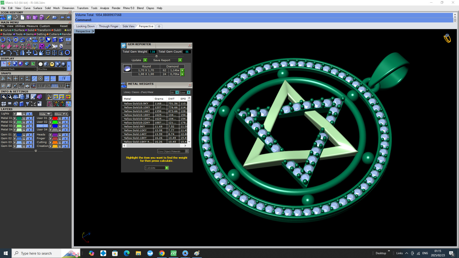 Star David Pendant 3dm and stl file  3D print model_5