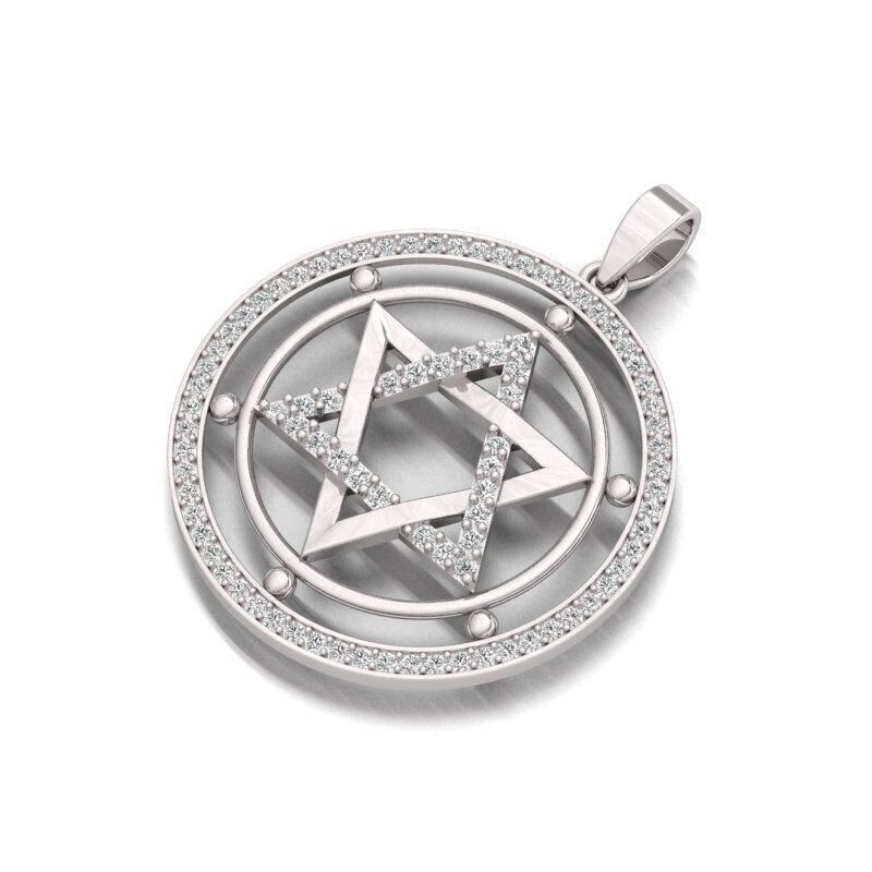 Star David Pendant 3dm and stl file  3D print model_2