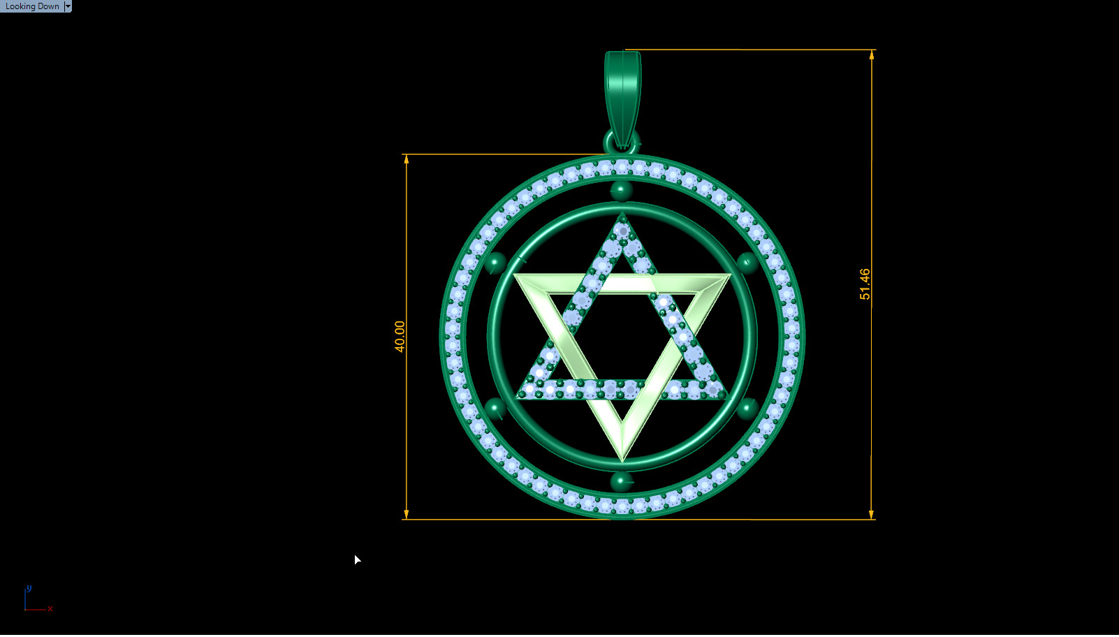 Star David Pendant 3dm and stl file  3D print model_4