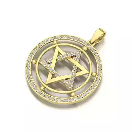 Star David Pendant 3dm and stl file 