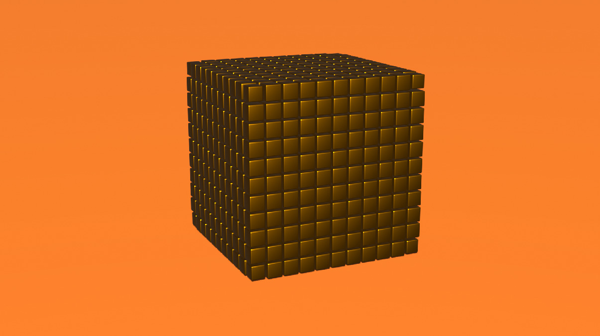 magic geometry nods cube Low-poly 3D model_1