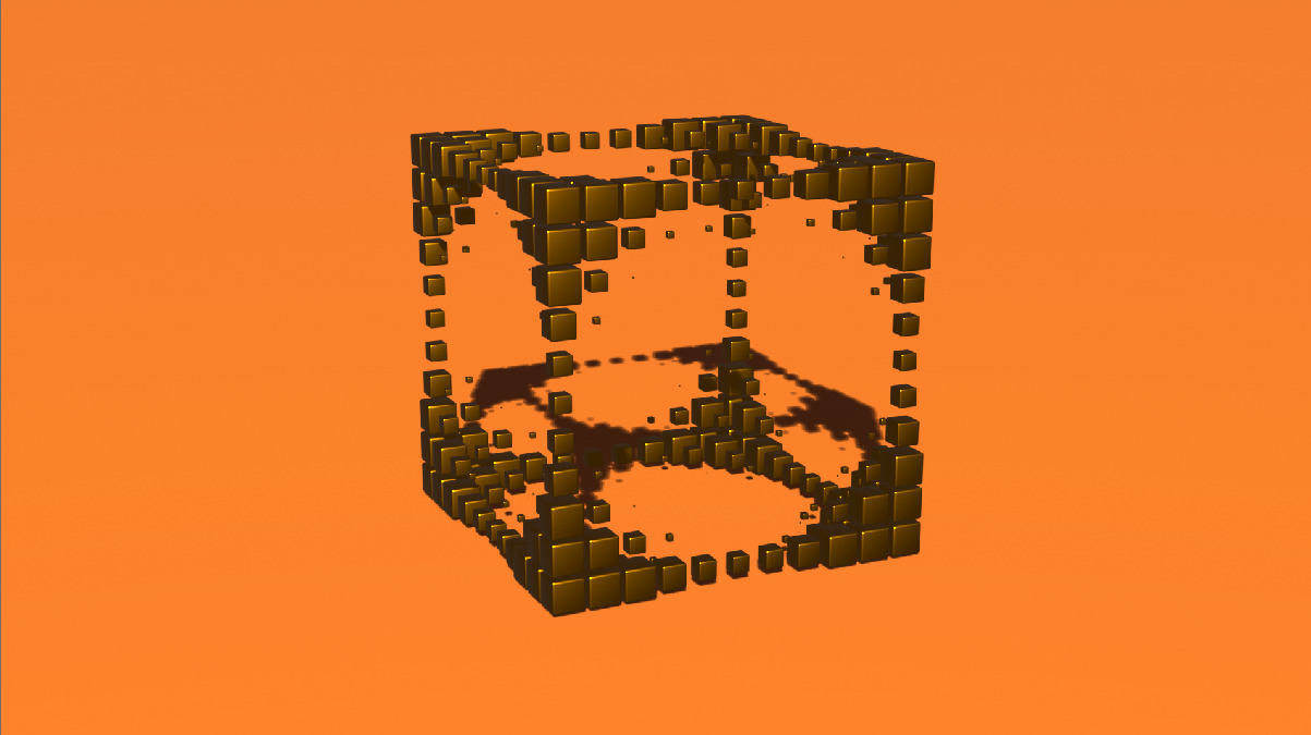 magic geometry nods cube Low-poly 3D model_2