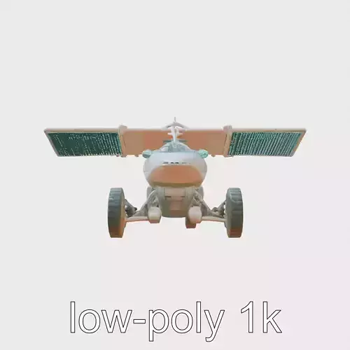 Futuristic Hover-Tractor with Solar Panels and Blue Lights