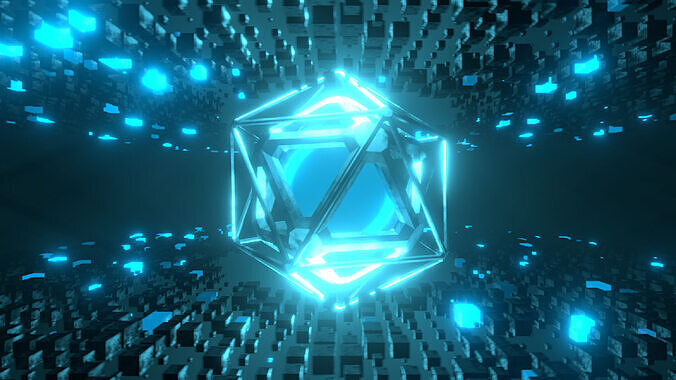 space sphere Low-poly 3D model