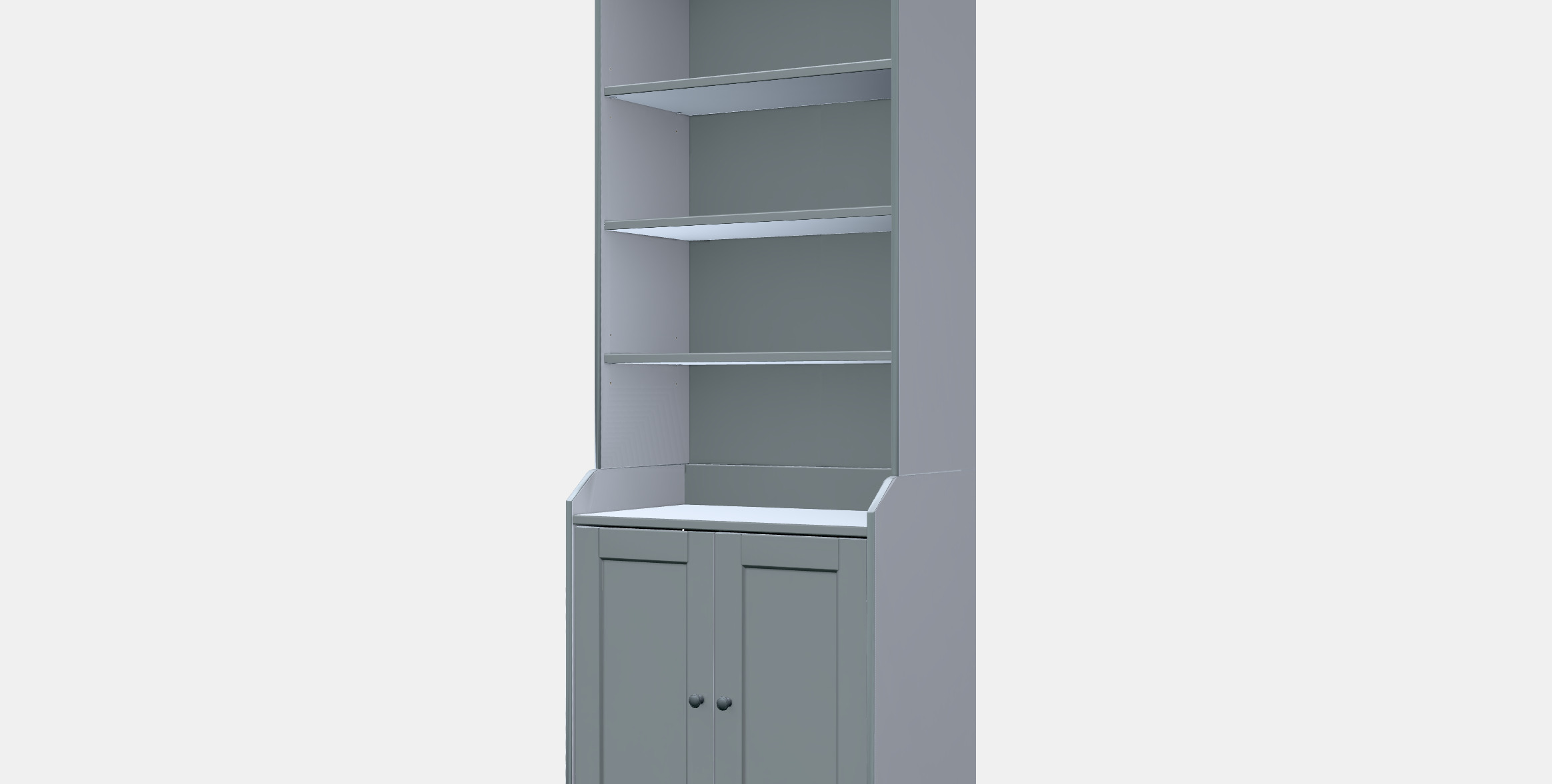 HAUGA High cabinet with 2 doors 1 Low-poly 3D model_13