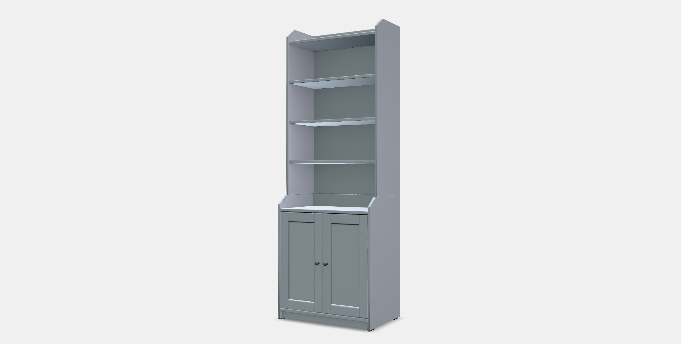 HAUGA High cabinet with 2 doors 1 Low-poly 3D model_11