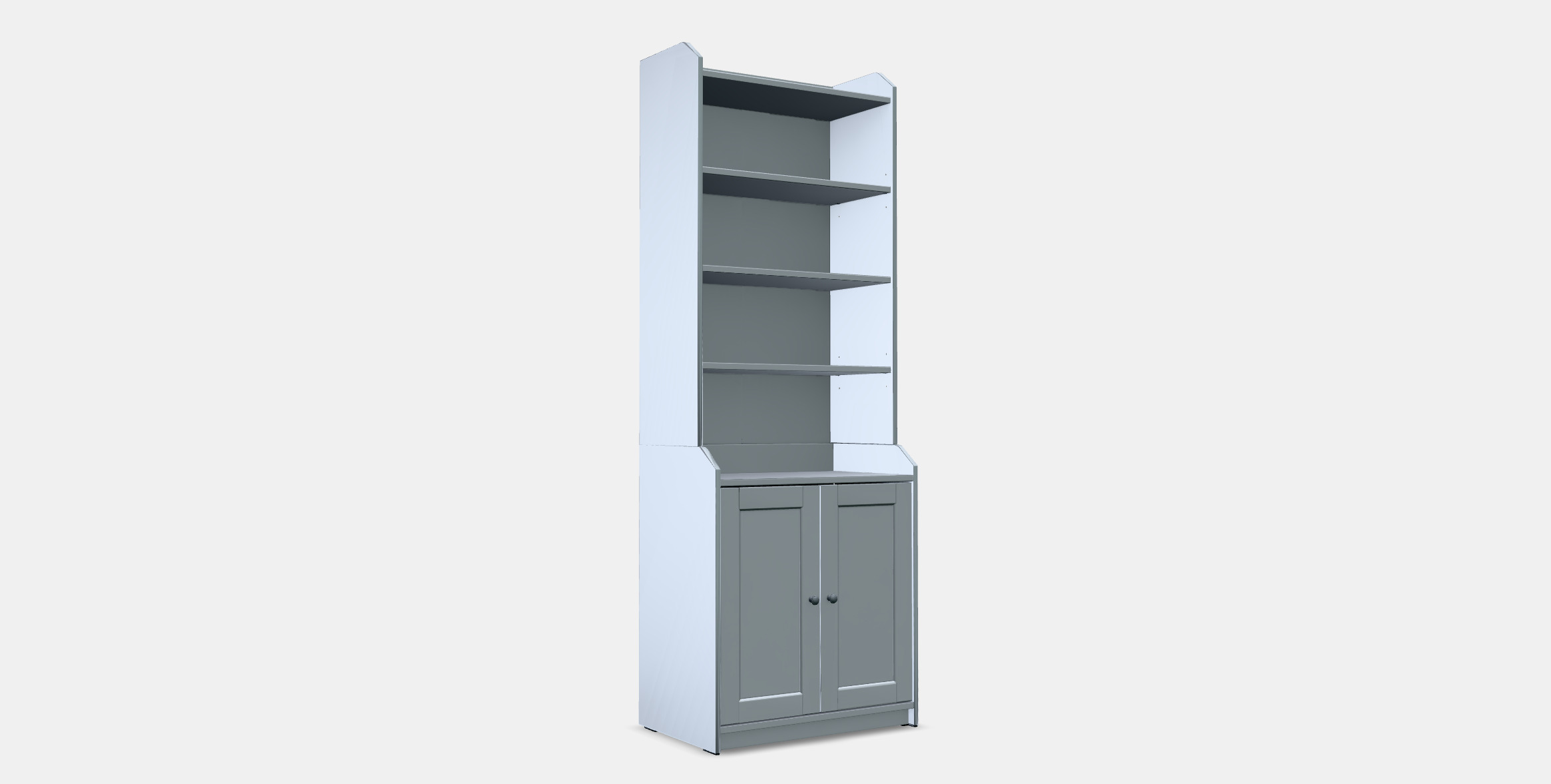 HAUGA High cabinet with 2 doors 1 Low-poly 3D model_5