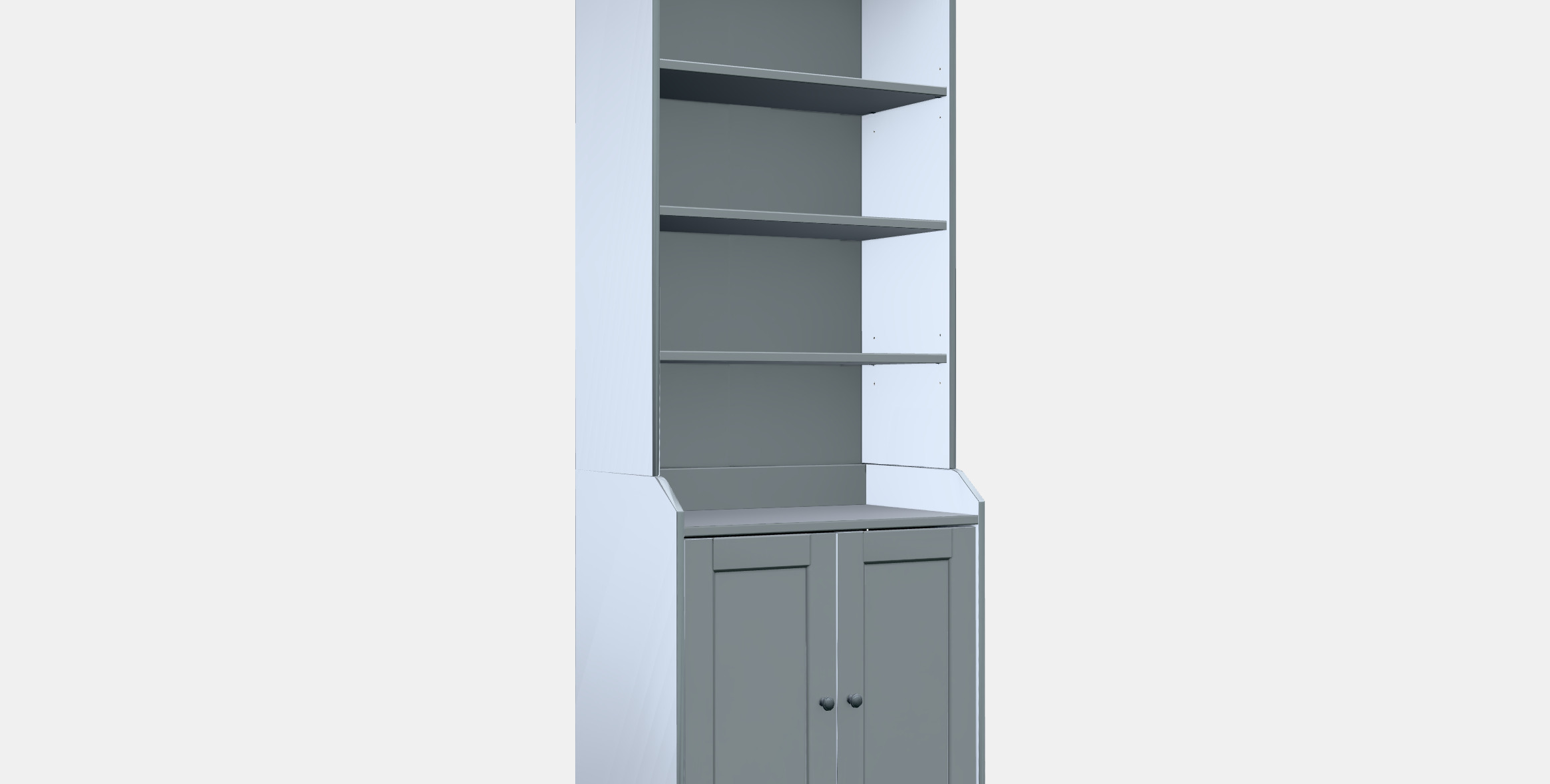HAUGA High cabinet with 2 doors 1 Low-poly 3D model_7