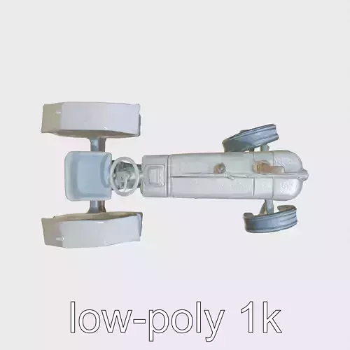 Rusted Abandoned Tractor Post-Apocalyptic Model