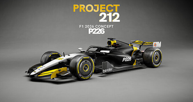 F1 2026 Car Concept P226 3D Model CGTrader