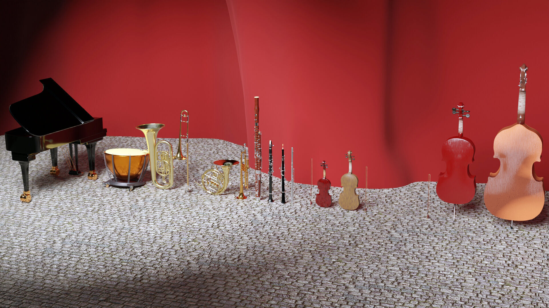 Symphonic ORCHESTRAL Instruments SET 3D model_2