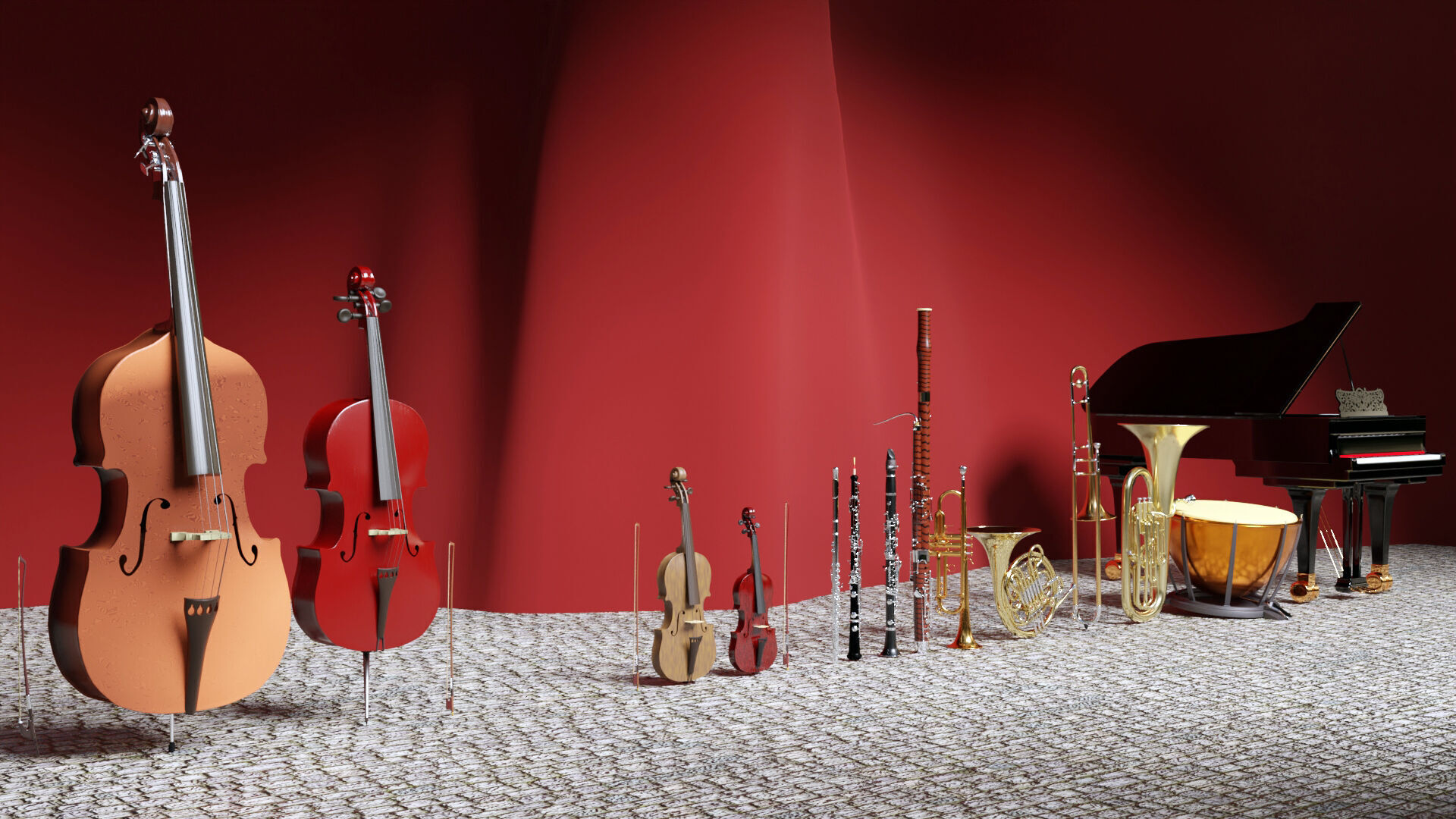 Symphonic ORCHESTRAL Instruments SET 3D model_3