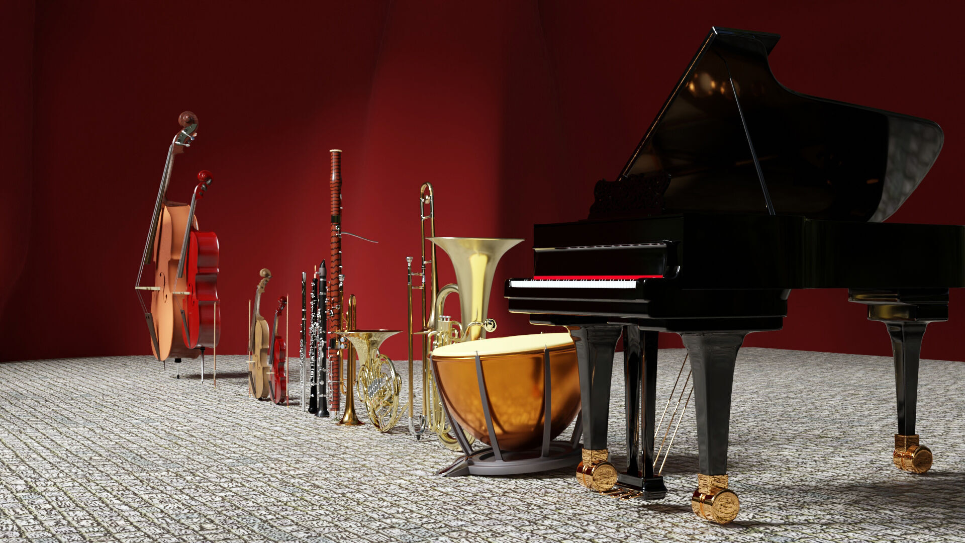 Symphonic ORCHESTRAL Instruments SET 3D model_1