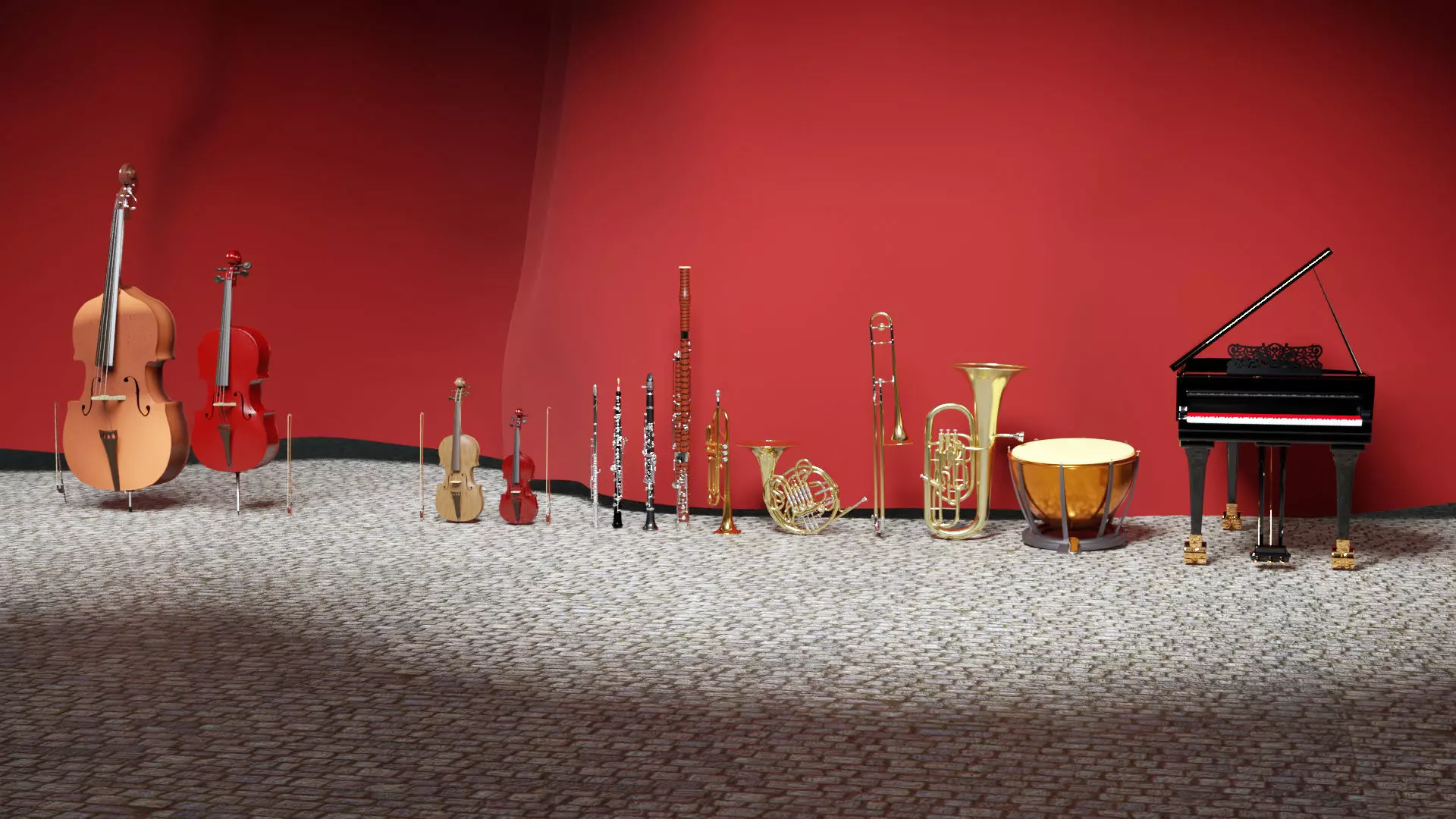 Symphonic ORCHESTRAL Instruments SET 3D model_0