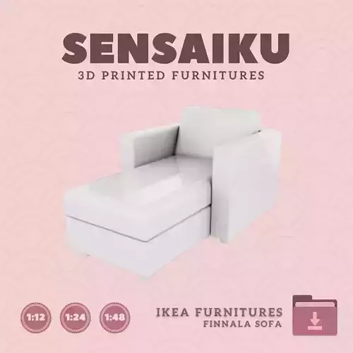 FINNALA Chaise for Miniature Dollhouse IKEA 3D Print 3D print model