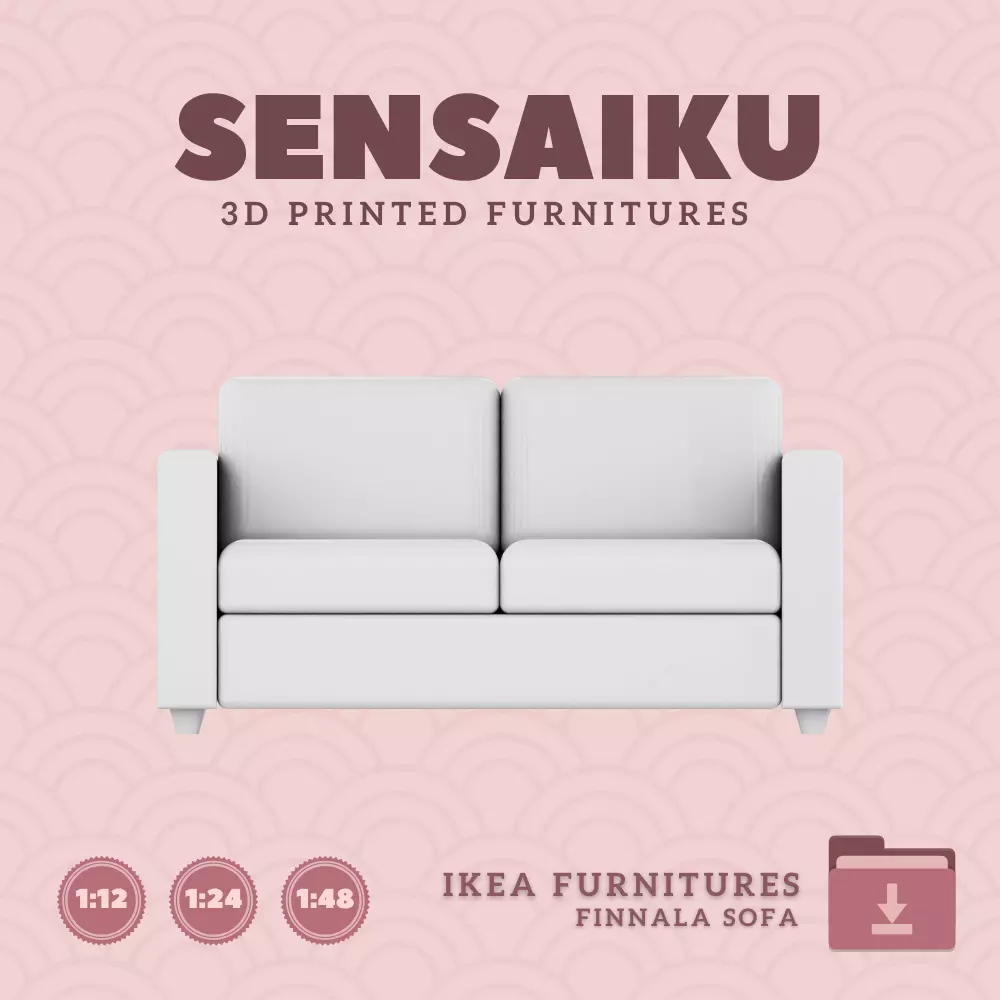 FINNALA Loveseat Sofa for Miniature Dollhouse IKEA 3D Print 3D print model