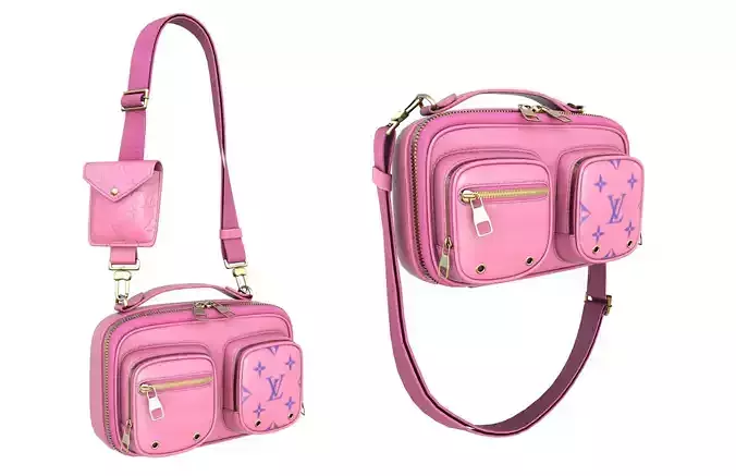 Louis Vuitton Pink Embossed Monogram Utility Crossbody Bag