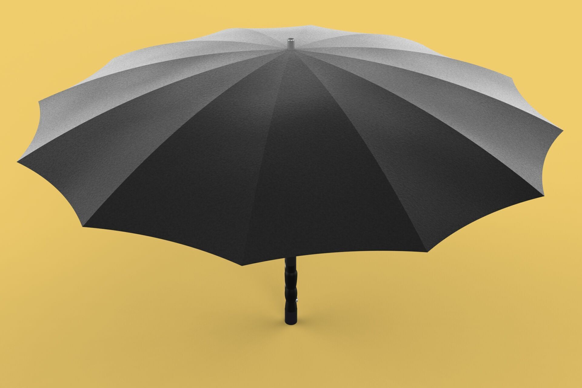 SAFETY UMBRELLA SELF DEFENSE FINGER HOLE GRIP FLASHLIGHT TORCH 3D model_22