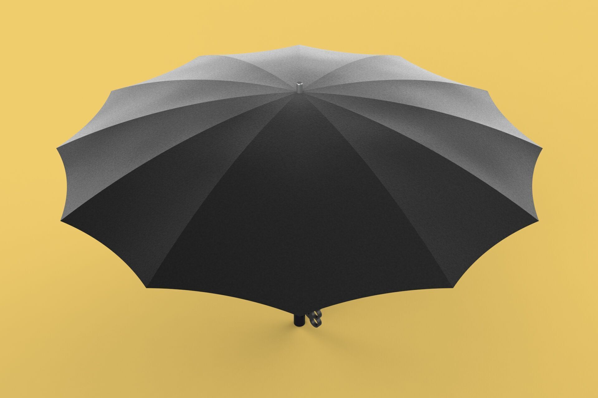 SAFETY UMBRELLA SELF DEFENSE FINGER HOLE GRIP FLASHLIGHT TORCH 3D model_5