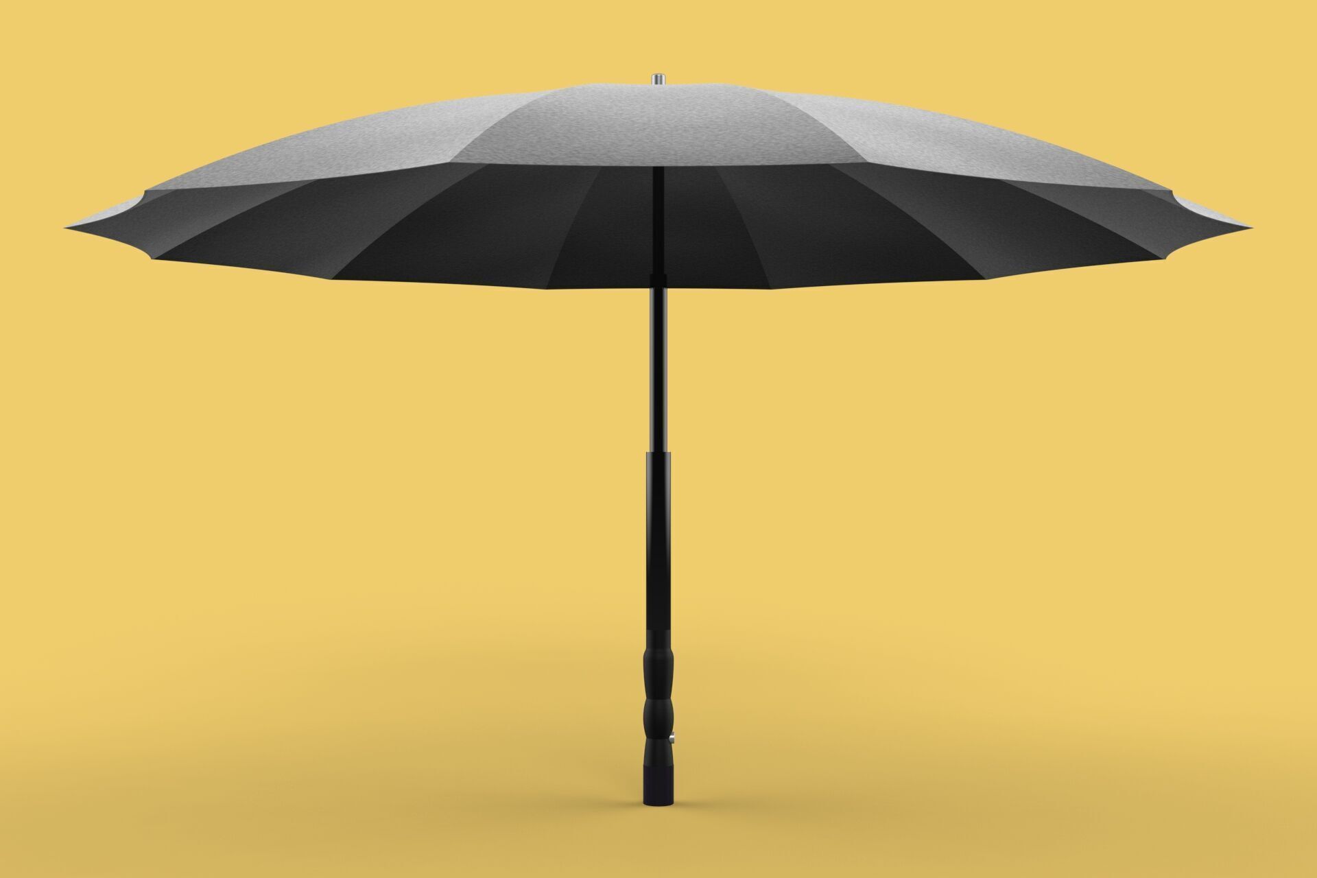 SAFETY UMBRELLA SELF DEFENSE FINGER HOLE GRIP FLASHLIGHT TORCH 3D model_21