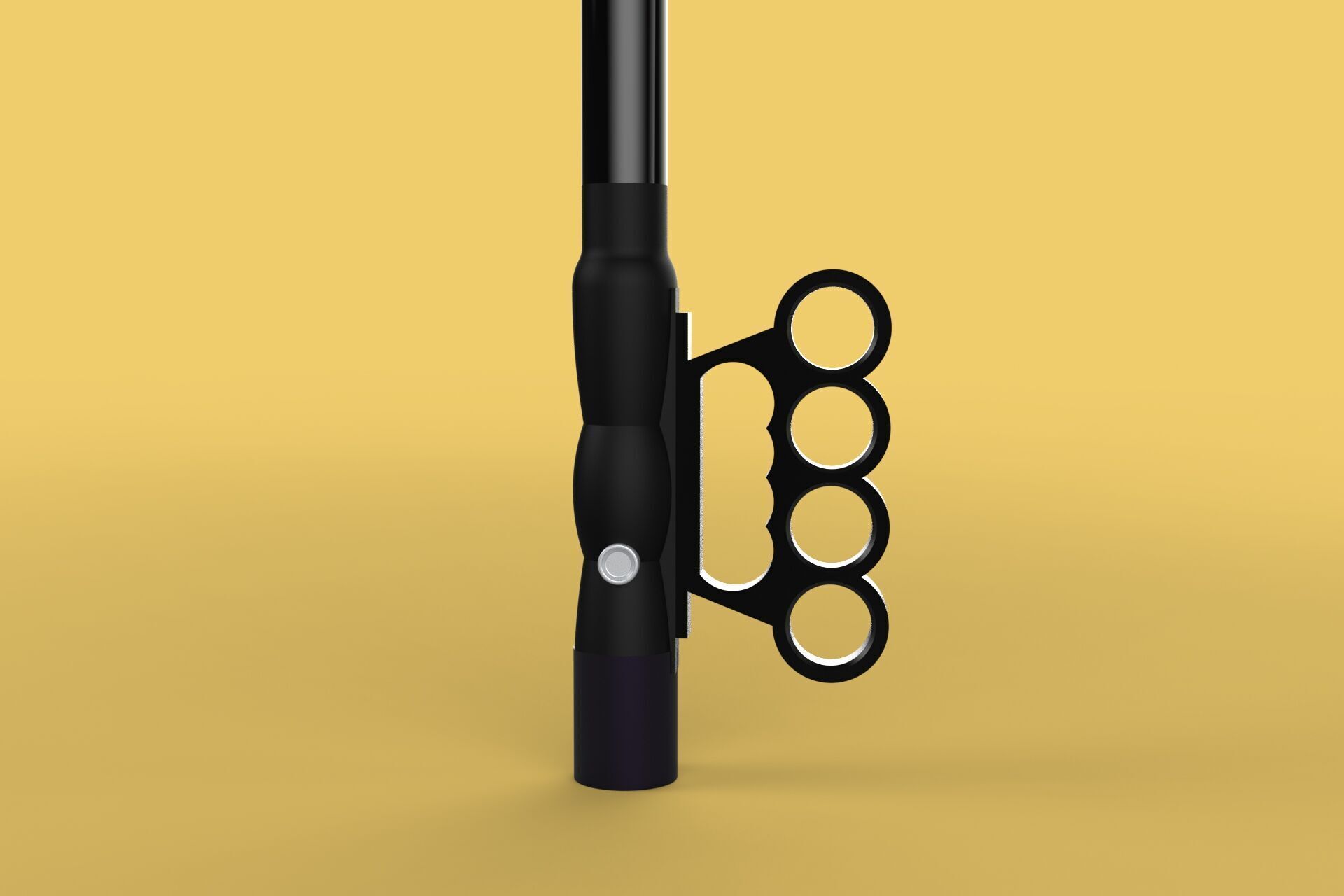 SAFETY UMBRELLA SELF DEFENSE FINGER HOLE GRIP FLASHLIGHT TORCH 3D model_16