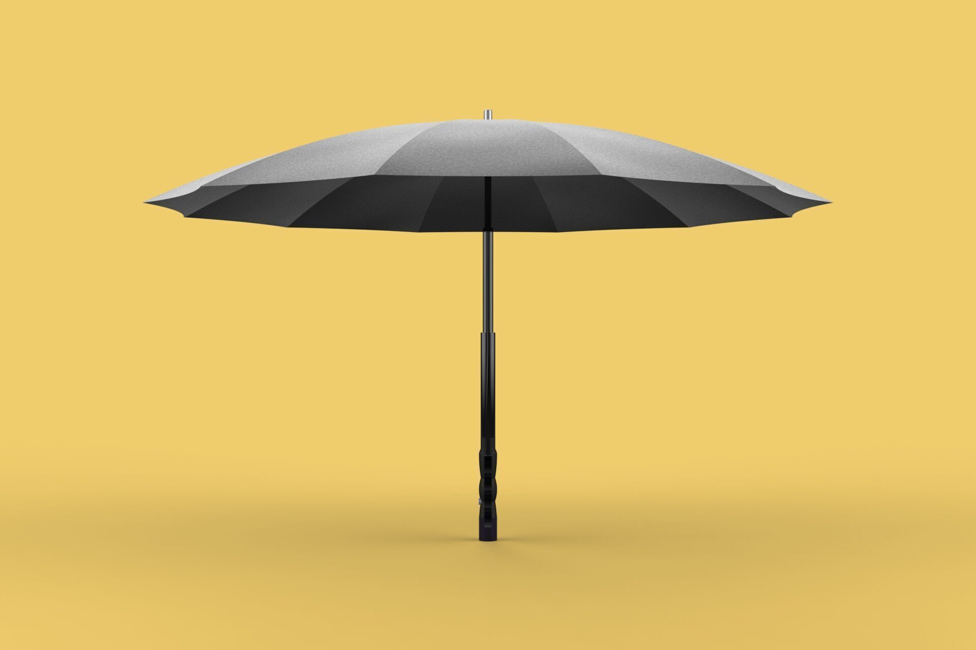 SAFETY UMBRELLA SELF DEFENSE FINGER HOLE GRIP FLASHLIGHT TORCH 3D model_19