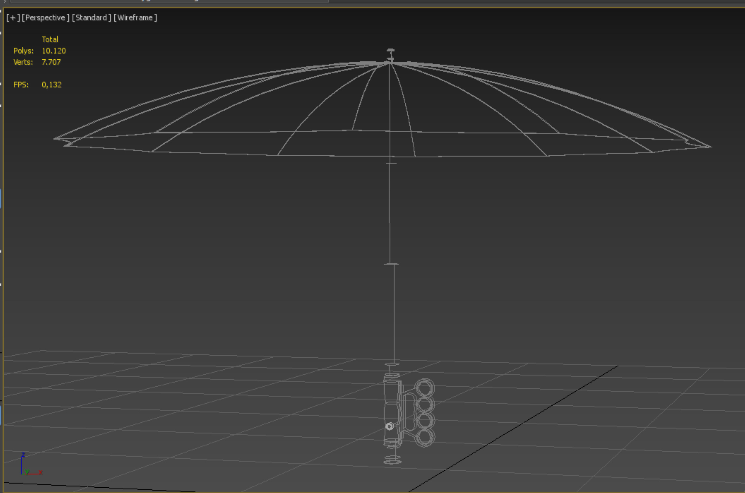 SAFETY UMBRELLA SELF DEFENSE FINGER HOLE GRIP FLASHLIGHT TORCH 3D model_24