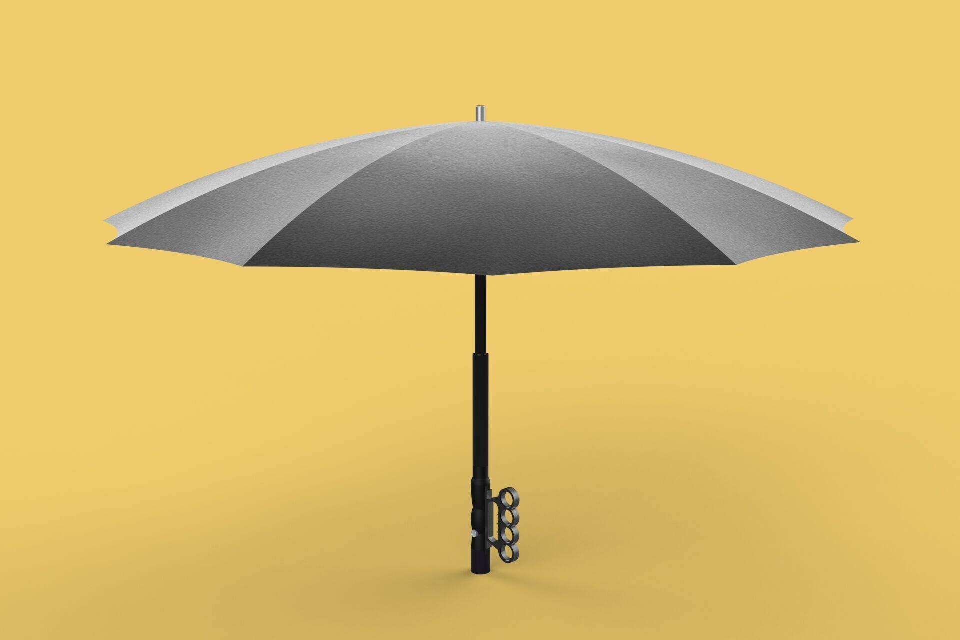 SAFETY UMBRELLA SELF DEFENSE FINGER HOLE GRIP FLASHLIGHT TORCH 3D model_6