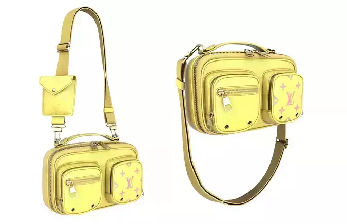 Louis Vuitton Yellow Embossed Monogram Utility Crossbody Bag 